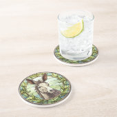 Sweet Stated Glass Donkey Getränkeuntersetzer (Seite)