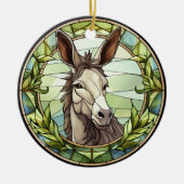 Sweet Stated Glass Donkey Keramik Ornament (Vorne)