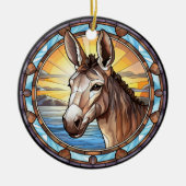Sweet Stated Glass Donkey Keramik Ornament (Vorne)