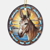 Sweet Stated Glass Donkey Keramik Ornament (Links)