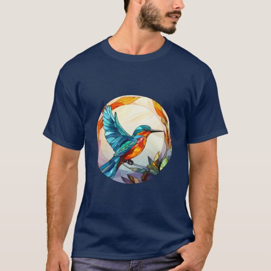Sweet Stated Glass Hummingbirds T-Shirt (Vorderseite)