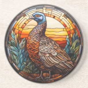 Sweet Stated Glass Pheasant Hen Getränkeuntersetzer
