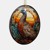 Sweet Stated Glass Pheasant Hen Keramik Ornament (Rechts)