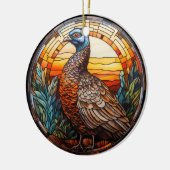 Sweet Stated Glass Pheasant Hen Keramik Ornament (Links)