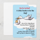 Sweet Stork Baby Anreise Baby Dusche Einladung (Vorne/Hinten)
