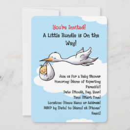 Sweet Stork Baby Anreise Baby Dusche Einladung