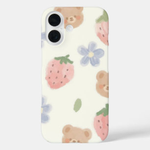 Sweet Strawbear Charm Phone Case für iPhone