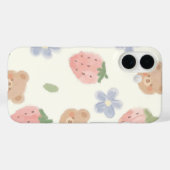 Sweet Strawbear Charm Phone Case für iPhone (Rückseite (Horizontal))