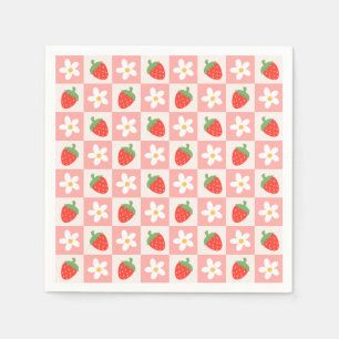 Sweet Strawberries & Blume Napkins Serviette