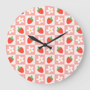Sweet Strawberries & Blume Uhr