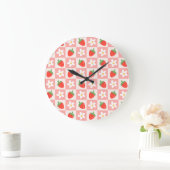Sweet Strawberries & Blume Uhr (Zuhause)