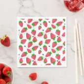 Sweet Strawberries Buzzing Bienen Geburtstagsparty Serviette (Beispiel)