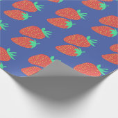 Sweet Strawberries Frucht Muster Red Geschenkpapier (Ecke)