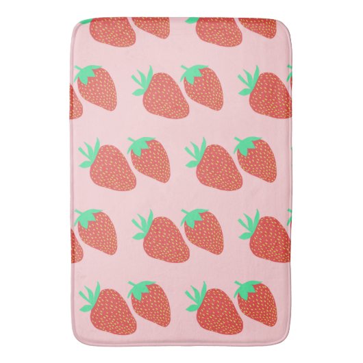Sweet Strawberries Fruchtig Spaß Badematte (Vorderseite Vertikal)
