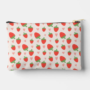 Sweet Strawberries & Hearts Accessory Pouch Zubehörtasche