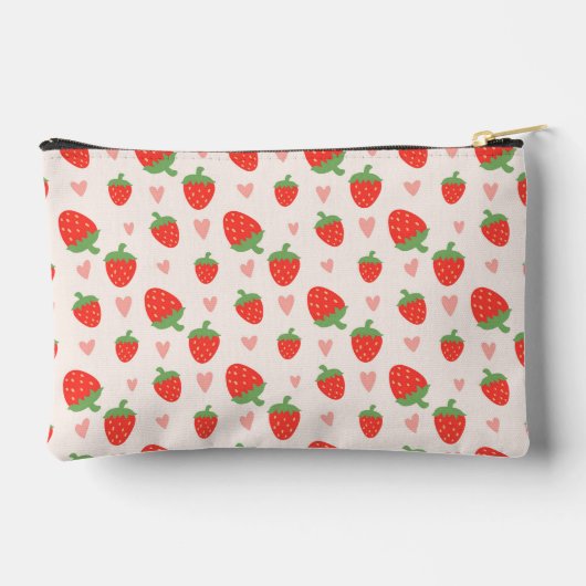 Sweet Strawberries & Hearts Accessory Pouch Zubehörtasche (Rückseite)