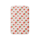 Sweet Strawberries & Hearts Bath Mat Badematte (Vorderseite Vertikal)