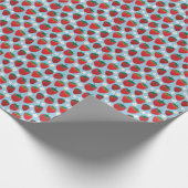 Sweet Strawberries Muster Geschenkpapier (Ecke)