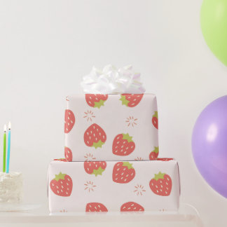 Sweet Strawberries Pattern Geschenkpapier