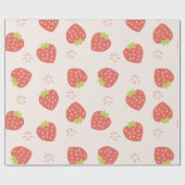 Sweet Strawberries Pattern Geschenkpapier (Flach)