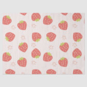 Sweet Strawberries Pattern Tissue Paper Seidenpapier (Vorderseite)