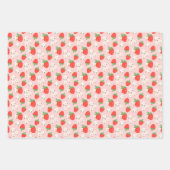 Sweet Strawberries Wrapping Paper Set Geschenkpapier Set (Vorderseite 2)