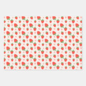 Sweet Strawberries Wrapping Paper Set Geschenkpapier Set (Vorderseite)