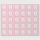 Sweet Strawberry 4. Geburtstag Einladung Geschenkpapier (Flach)