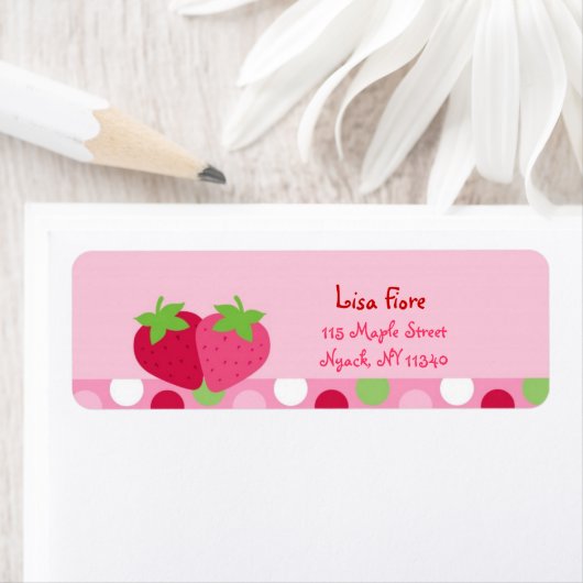 Sweet Strawberry Address Labels (Insitu)