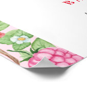 Sweet Strawberry Arch Welcome Baby Dusche Poster (Ecke)