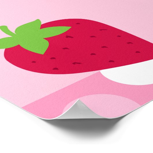 Sweet Strawberry Baby Duschbanner Zeichen Poster (Ecke)