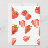 Sweet Strawberry Baby Dusche Einladung (Rückseite)