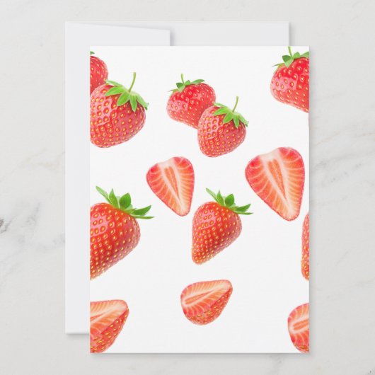 Sweet Strawberry Baby Dusche Einladung (Rückseite)