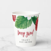 Sweet Strawberry Baby Dusche Pappbecher (Rückseite)
