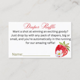 Sweet Strawberry Baby Dusche Visitenkarte