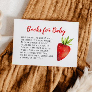 Sweet Strawberry Baby Showbuchanfrage Begleitkarte
