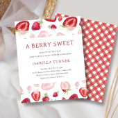 Sweet Strawberry Baby Shower Einladung