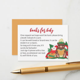 Sweet Strawberry Bear bringen Bücher Kinderdusche Begleitkarte