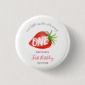 Sweet Strawberry Berry Erster Geburtstag Button (Vorderseite)