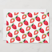 Sweet Strawberry Berry Erster Geburtstag Foto Dankeskarte (Rückseite)