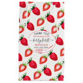 Sweet Strawberry Berry Erster Geburtstag Kleine Geschenktüte (Vorderseite)