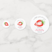 Sweet Strawberry Berry Erster Geburtstag Konfetti (Vorderseiten)