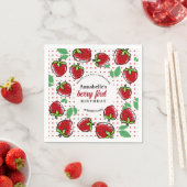 Sweet Strawberry Berry Erster Geburtstag Serviette (Beispiel)