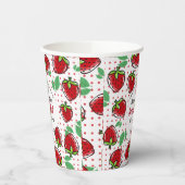 Sweet Strawberry Berry First Birthday Party Pappbecher (Links)