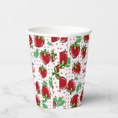 Sweet Strawberry Berry First Birthday Party Pappbecher (Rechts)