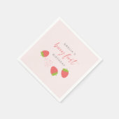Sweet Strawberry Berry First Girl 1. Geburtstag Serviette (Ecke)