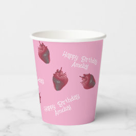 Sweet Strawberry Birthday Paper Cup Pappbecher