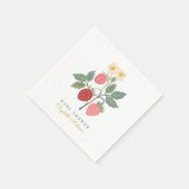 Sweet Strawberry Blume Babydusche Serviette (Ecke)