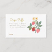 Sweet Strawberry Bouquet Diaper Raffle Begleitkarte (Vorderseite)