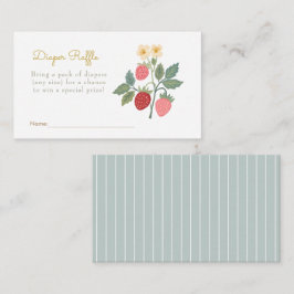 Sweet Strawberry Bouquet Diaper Raffle Begleitkarte